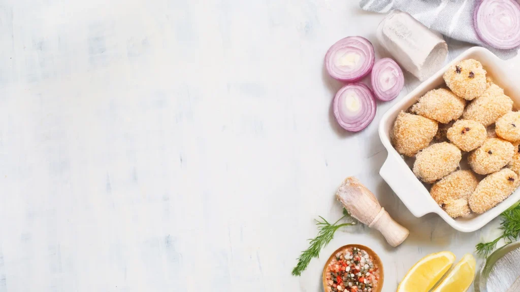 Fondo blanco con preparados y especialidades